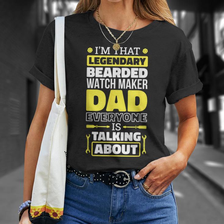 Bearded Watch Maker Dad And Horologist For Father's Day T-Shirt Gifts for Her