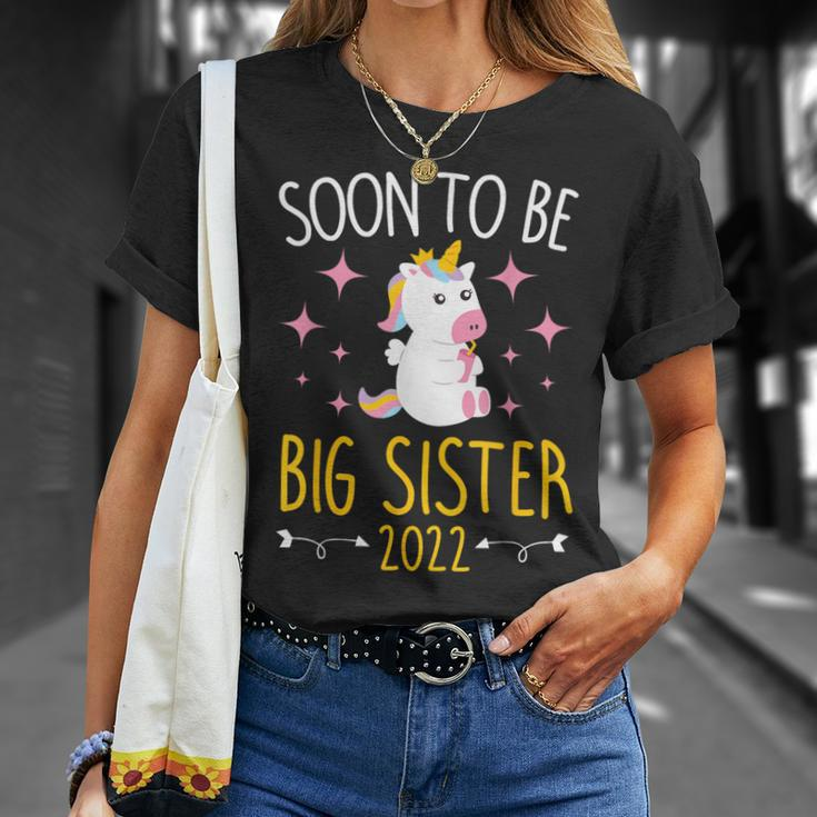 Become Big Sister 2022 Unicorn T-Shirt Gifts for Her