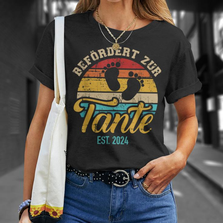 Befördert Zur Tante 2024 Vintage Ret T-Shirt Geschenke für Sie