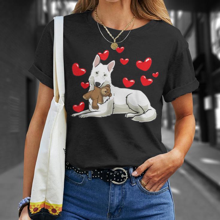 Berger Blanc Suisse Cuddly Toy And Vielen Herzen S T-Shirt Geschenke für Sie