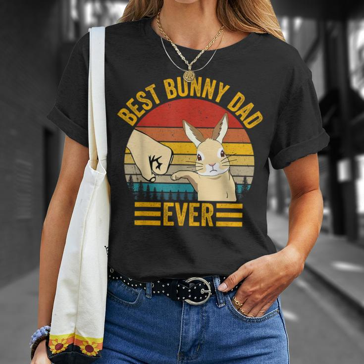 Best Bunny Dad Ever Rabbit Lover Father Pet Rabbit T-Shirt Gifts for Her
