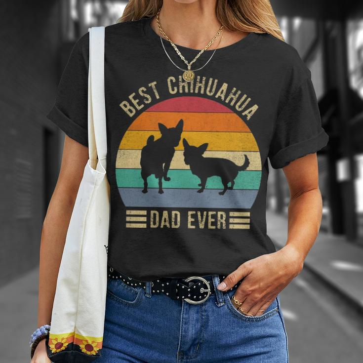 Best Chihuahua Dad Ever Retro Vintage Dog Lover T-Shirt Gifts for Her