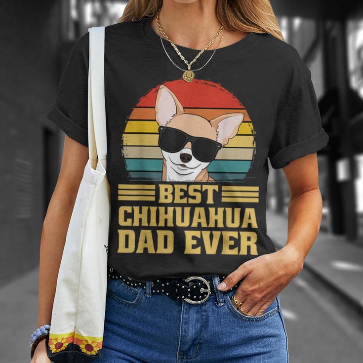 Best Chihuahua Dog Puppy Retro Dad Dad Dad Man T-Shirt Geschenke für Sie