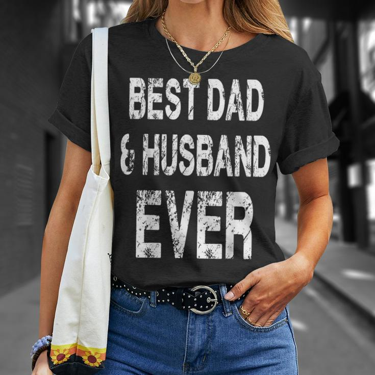 Best Dad And Husband Ever Father's Day Quote T-Shirt Gifts for Her
