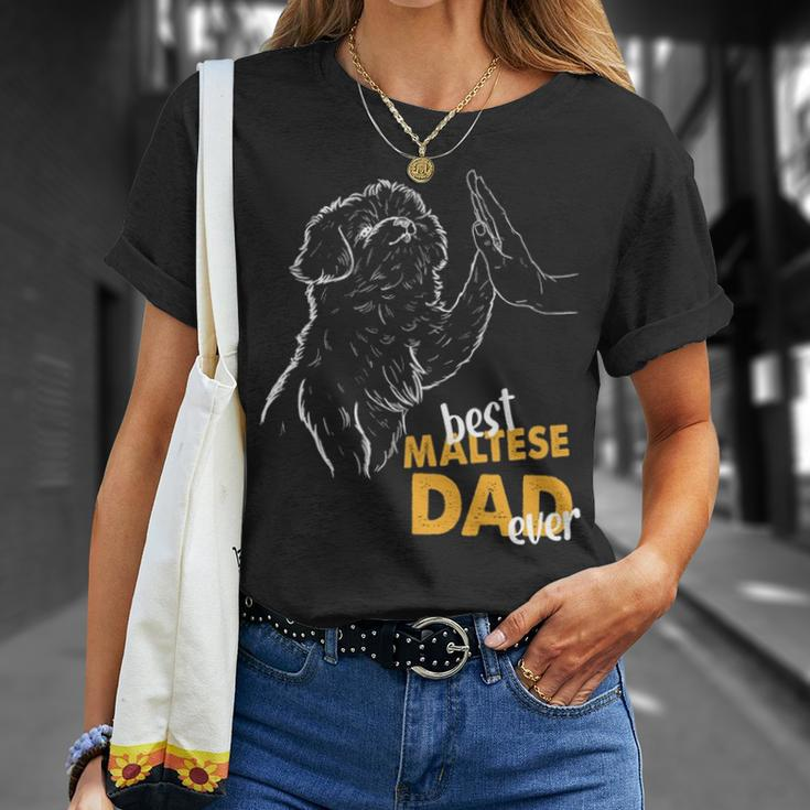 Best Maltese Dad Ever Maltese Daddy Maltese Dog Maltese Dad T-Shirt Gifts for Her