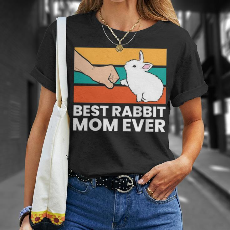 Best Rabbit Mom Ever Cute Bunny Rabbit Mom T-Shirt Gifts for Her