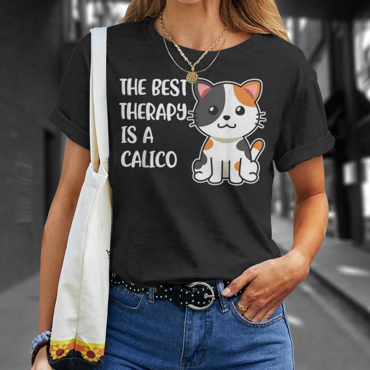 The Best Therapy Is A Calico Cat T-Shirt Gifts for Her