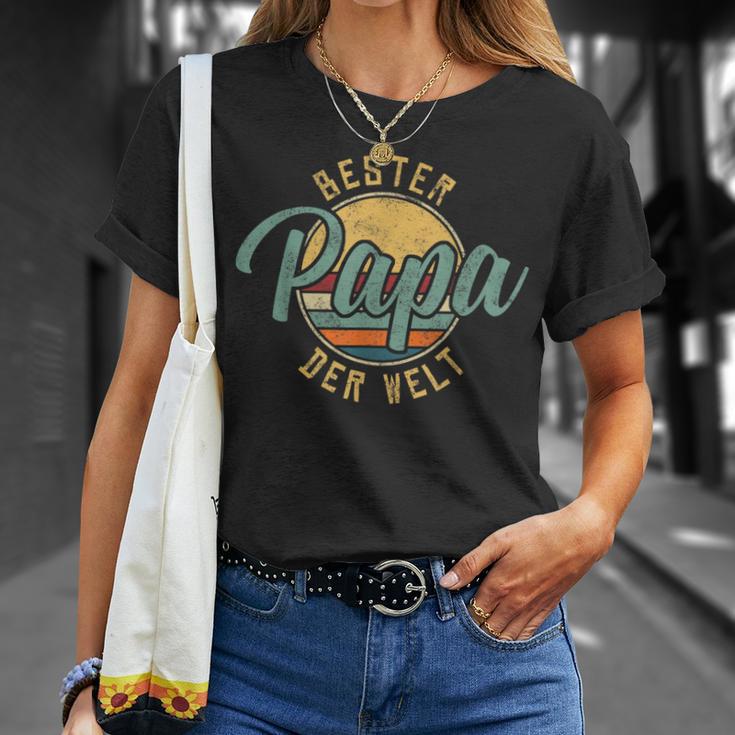 With Bester Papa Der Welt Retrointage Father T-Shirt Geschenke für Sie