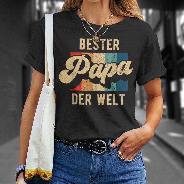 Bester Papa Der Welt Retrointage Saying Father's Day T-Shirt Geschenke für Sie