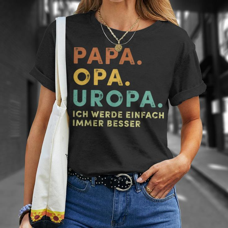 Bester Papa und Opa Retro T-Shirt, Perfekt für Vatertag Geschenke für Sie