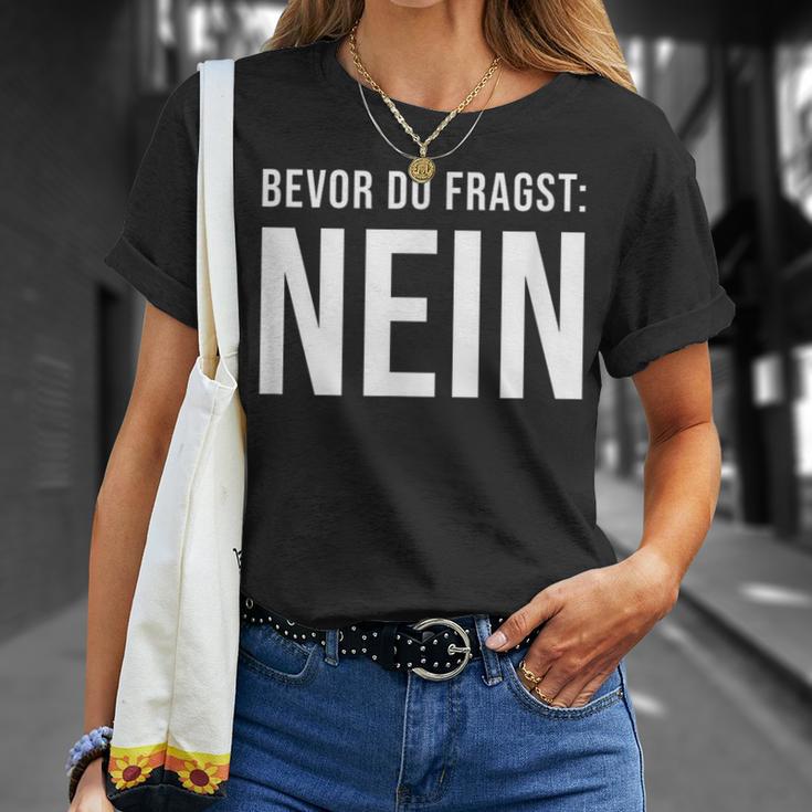 Bevor Du Frag No T-Shirt Geschenke für Sie