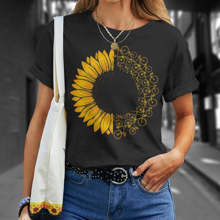 Bicycle Sunflower Bike Lover Biking Cycle T-Shirt Gifts for Her