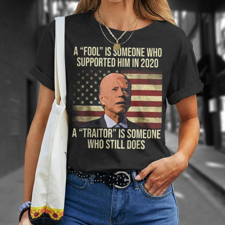 Biden A Fool Is Someone Who Supported Him In 2020 T-Shirt Gifts for Her