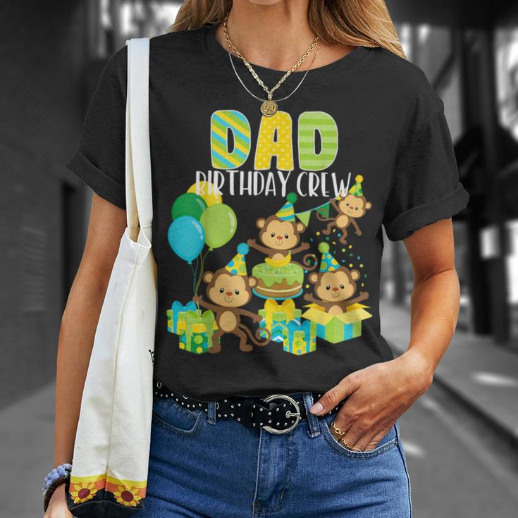 Birthday Monkey Dad Birthday Crew Bday Party Family Matching T-Shirt Gifts for Her