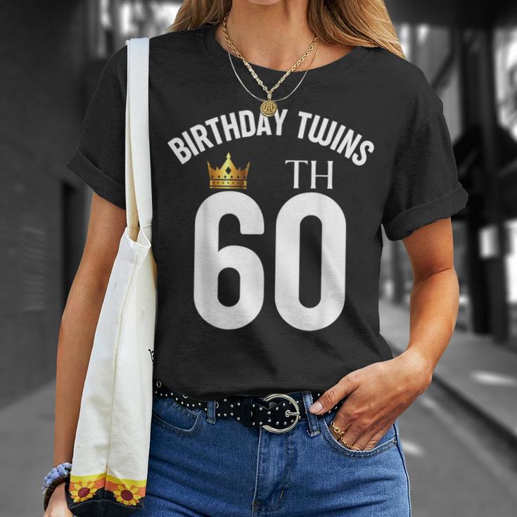 Birthday Twins 60Th 60 Years Old Brother Sister Twin Family T-Shirt Gifts for Her