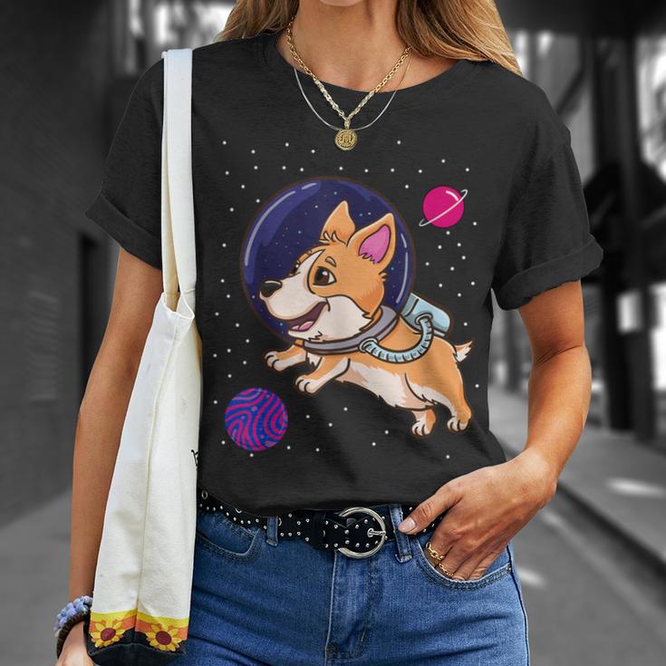 Bisexual Corgi In Space Bisexual Pride T-Shirt Gifts for Her