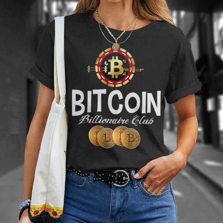 Bitcoin Billionaire Club Cryptocurrency Investors T-Shirt Gifts for Her