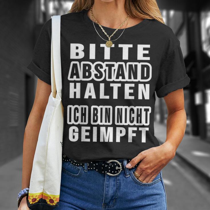 Bitte Abstand Halten Ich Bin Nicht Geimpft Bitte S T-Shirt Geschenke für Sie