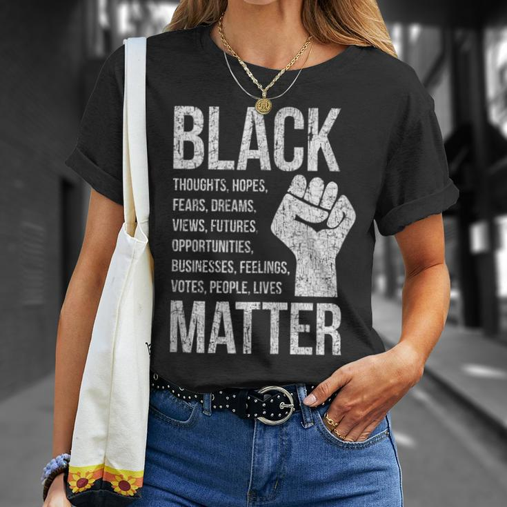 Black Lives Hopes Dreams Views Futures Businesses Matter T-Shirt Gifts for Her