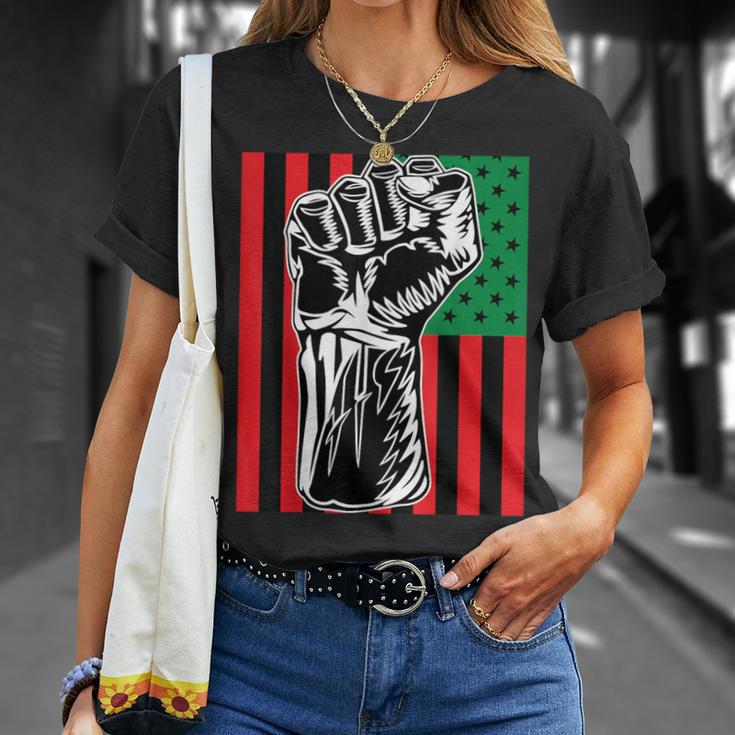 Black Power Flag Pan-African Liberation Marcus Garvey T-Shirt Gifts for Her