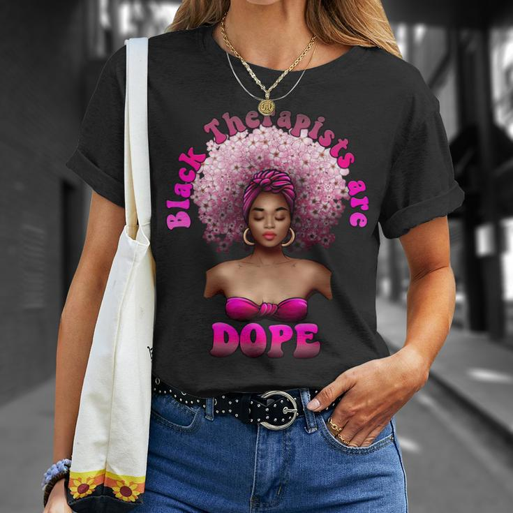 Black Therapists Dope Mental Health Awareness Worker T-Shirt Gifts for Her