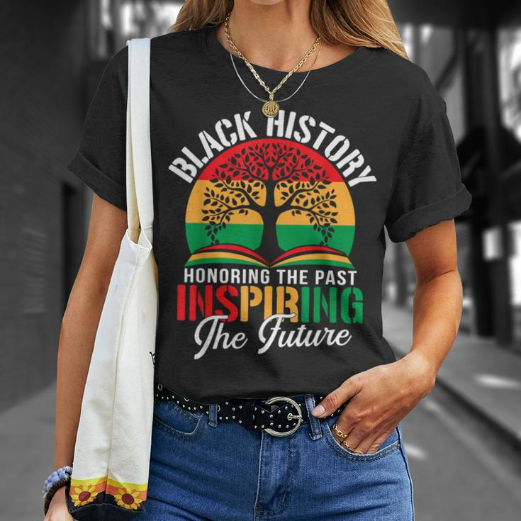 Black History Honoring The Past Inspiring The Future Teacher T-Shirt Gifts for Her