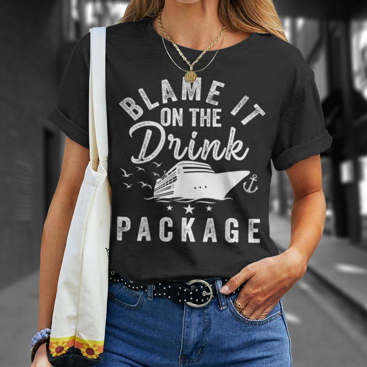 Blame It On The Drink Package T-Shirt Gifts for Her