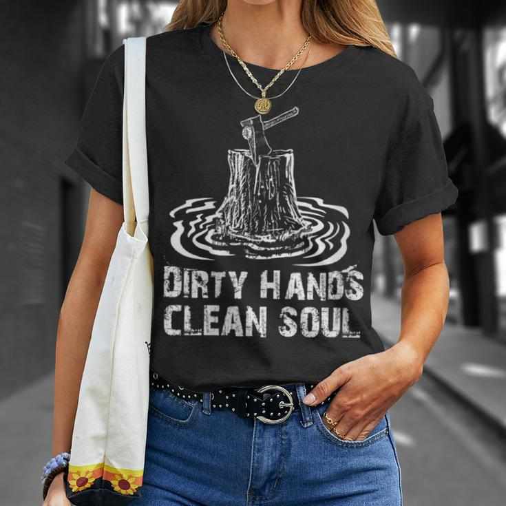 Blue Collar Mechanic Dirty Hands Quote T-Shirt Gifts for Her