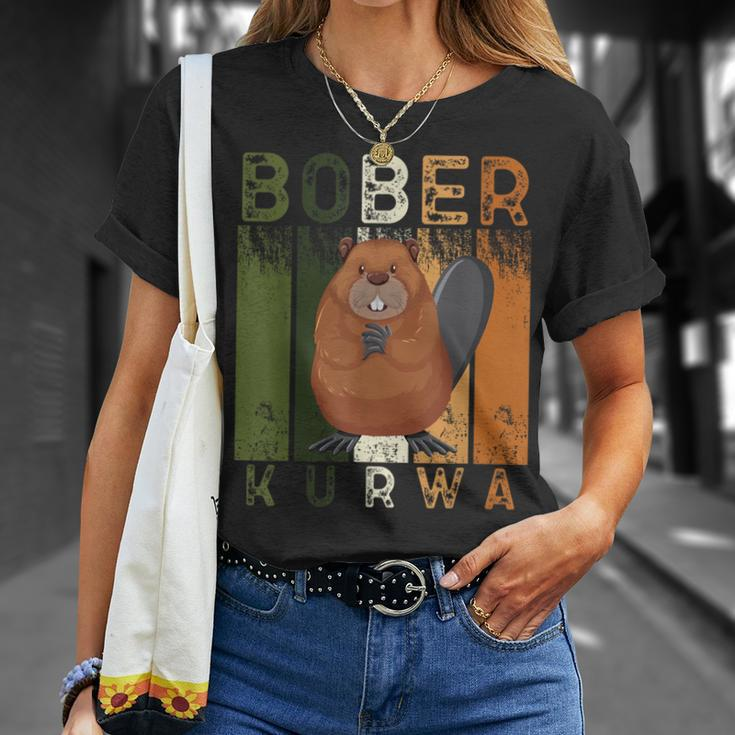 Bobr Kurwa Biber Bober Bobr Polish Beaver Meme T-Shirt Geschenke für Sie