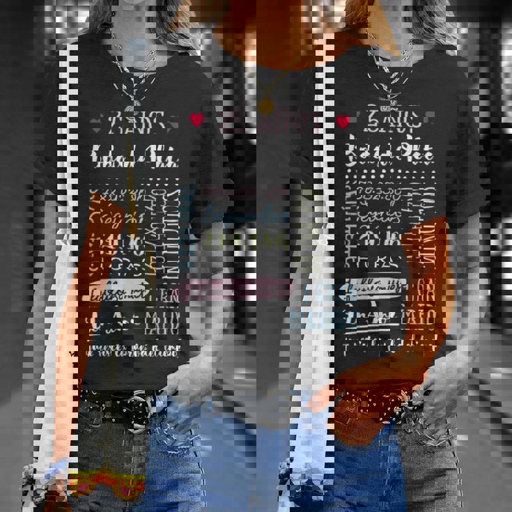 Bodas De Plata 25 Años Aniversario De Boda Regalo Camiseta unisex Regalos para ella