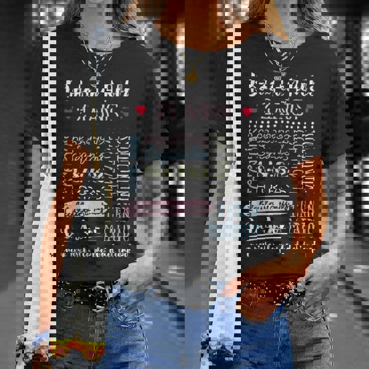 Bodas De Roble 21 Años Aniversario De Boda Regalo Camiseta unisex Regalos para ella