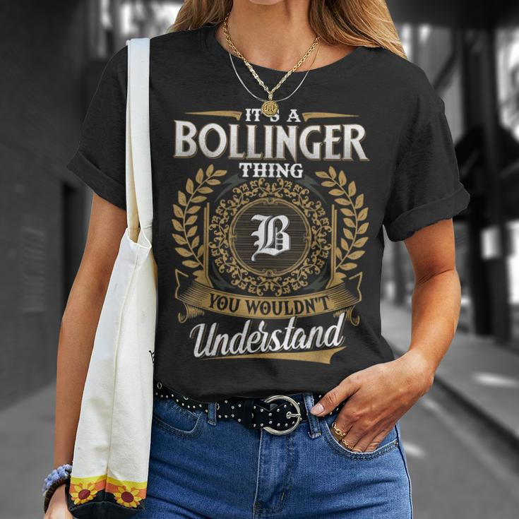 Bollinger Family Last Name Bollinger Surname Personalized T-Shirt Gifts for Her