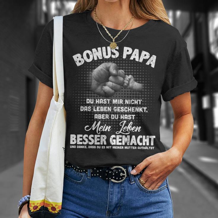 Bonus Papa Beste Stepfather Leben Besser Made Father's Day T-Shirt Geschenke für Sie