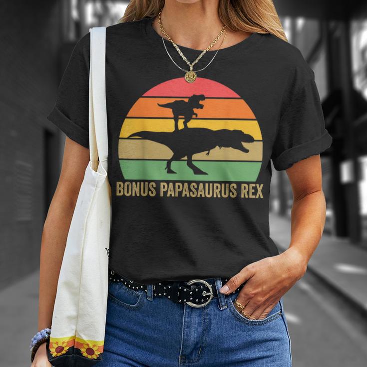 Bonus Papasaurus Rex Bonus Papa T-Shirt Geschenke für Sie