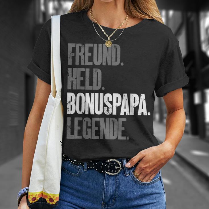 Bonuspapa Bester Stiefpapa Stiefvater Bonus Papa T-Shirt Geschenke für Sie