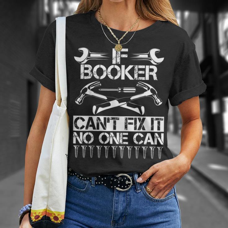 Booker Fix It Lustiger Geburtstag Personalisiert Name Papa Geschenkidee T-Shirt Geschenke für Sie