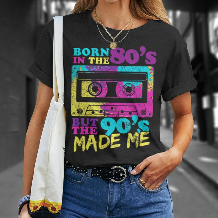 Born In The 80S But 90S Made Me Vintage Cassette T-Shirt Gifts for Her