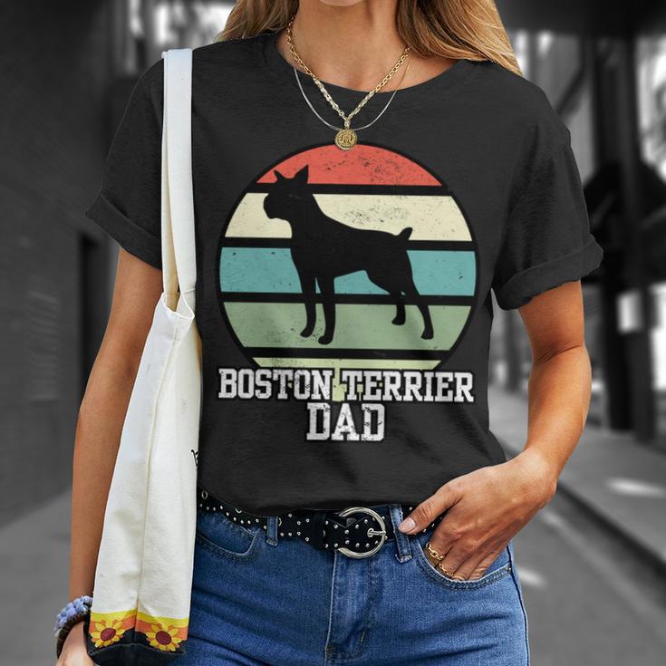 Boston Terrier Papa I Retro Boston Terrier T-Shirt Geschenke für Sie