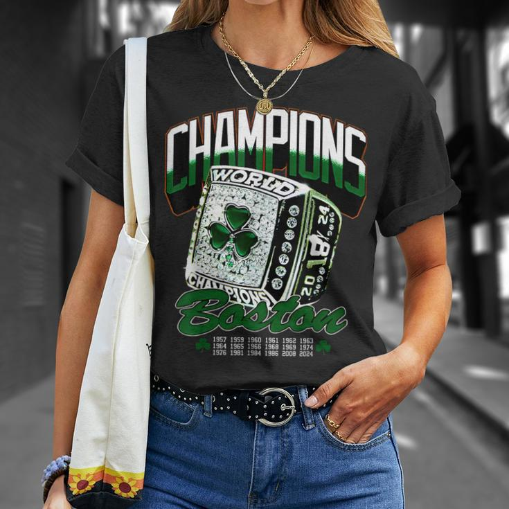 Boston World Champions Ring 2024 T-Shirt Gifts for Her