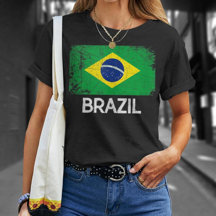 Brazilian Flag Vintage Made In Brazil T-Shirt Gifts for Her