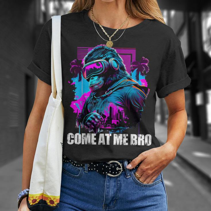 Come At Me Bro Gorilla Vr Gamer Virtual Reality Player T-Shirt Gifts for Her