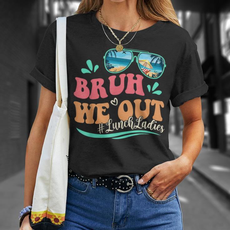 Bruh We Out Last Day Of School Lunch Lady Summer T-Shirt Gifts for Her
