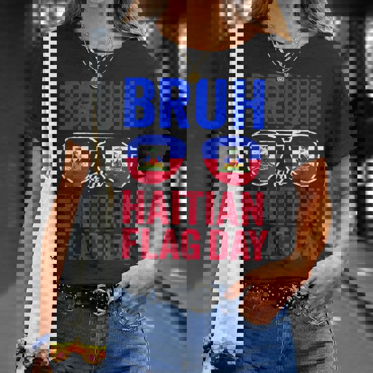 Bruh It's Haitian Flag Day Haiti Flag Boys Toddler T-Shirt Gifts for Her