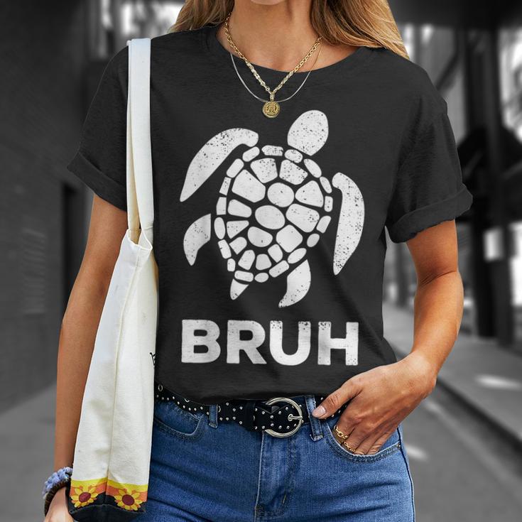 Bruh Meme Sea Turtle Retro Earth Day 2024 Ns Boys T-Shirt Gifts for Her