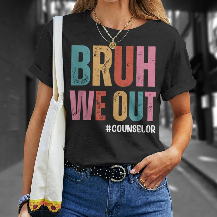 Bruh We Out School Counselor Last Day Of School T-Shirt Gifts for Her
