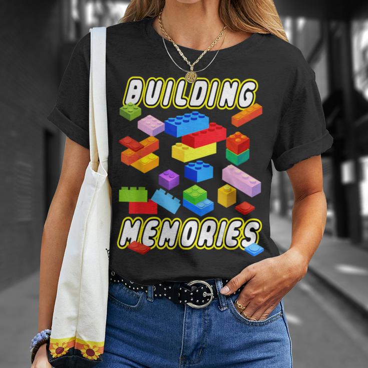 Building Memories Building Bricks Blocks Family Matching T-Shirt - Seseable