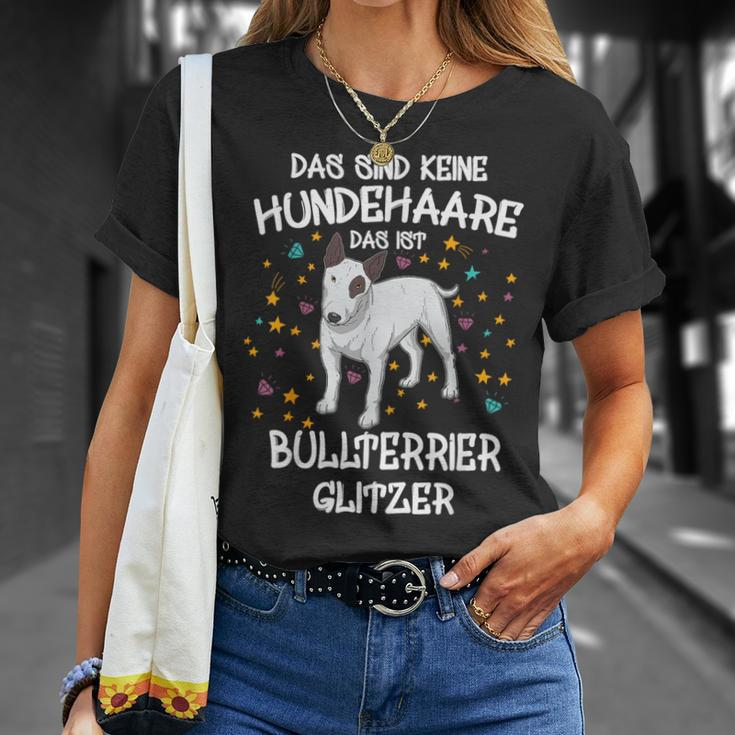 Bull Terrier Glitter Dog Owners Dog Holder Dog T-Shirt Geschenke für Sie