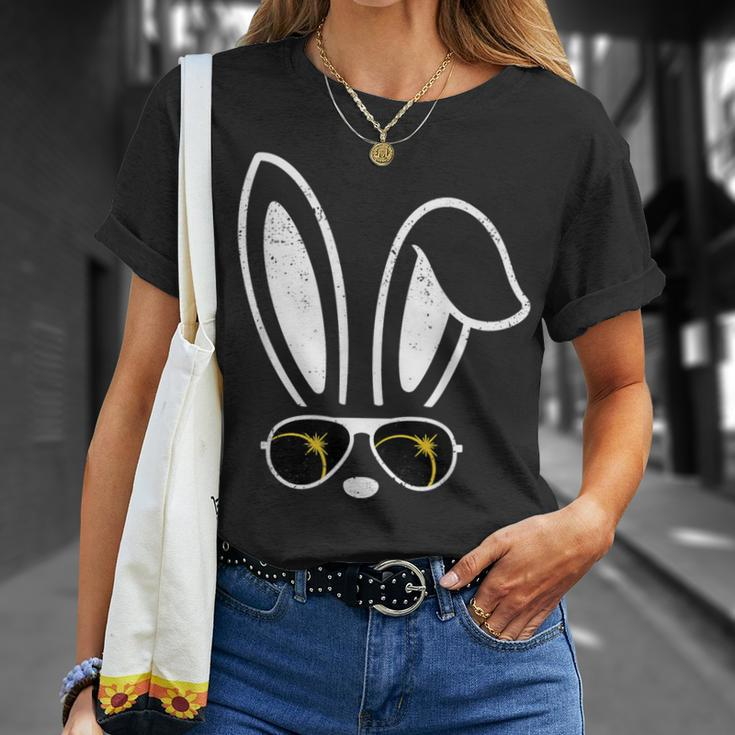 Bunny Ears Sunglasses Easter Total Solar Eclipse 2024 T-Shirt Gifts for Her