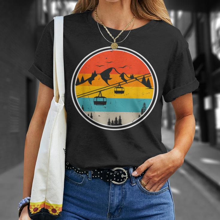 Cable Car Gondel Luftseilbahnor Mountains T-Shirt Geschenke für Sie