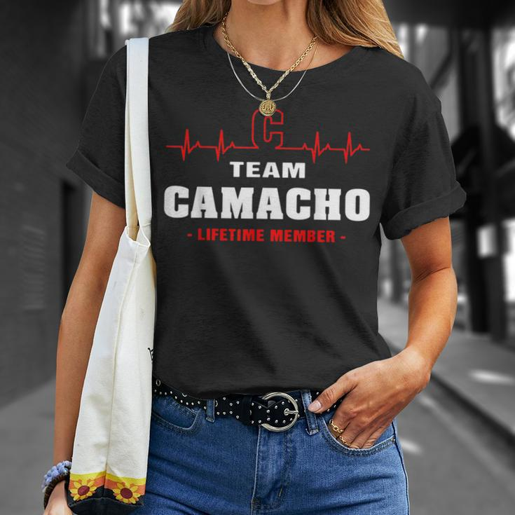 Camacho Surname Family Name Team Camacho Lifetime Member T-Shirt Gifts for Her